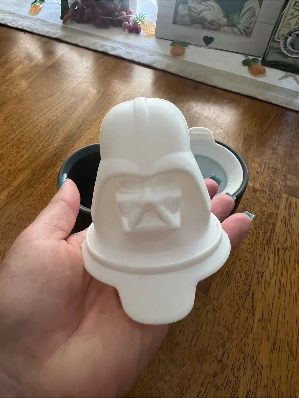 Star Wars White Darth Vader Silicone Ice Mold with Gray Holders